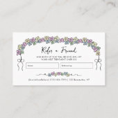 モダン共有ザラブガーリーフローラメイクアップサロン 紹介カード (裏面)