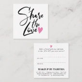 モダン共有ザラブスクリプトタイポグラフィ美しいスパ 紹介カード (正面/裏面)