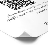 モダン共有ザラブQRコードホワイト ポスター (角)