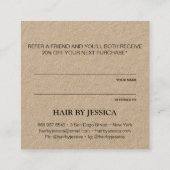 モダン共有愛クラフト友人を参照 紹介カード (裏面)