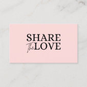 モダン共有愛赤面ピンク友人を参照 名刺 (正面)