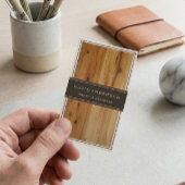 モダン内装スタイリッシュ木目 名刺