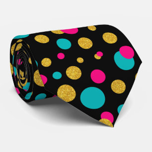 モダン円シメカラフルームレスパターン ネクタイ
