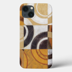 モダン円形絵画パターン iPhone 13ケース