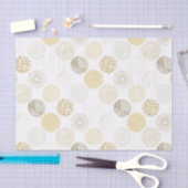 モダン円模様 薄葉紙 (クラフト)