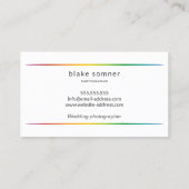 モダン写はっきりした真 名刺 (裏面)