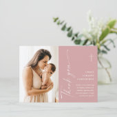 モダン写エレガント真バプテスマ サンキューカード (スタンド正面)