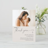 モダン写エレガント真バプテスマ サンキューカード (スタンド正面)