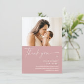 モダン写エレガント真バプテスマ サンキューカード (スタンド正面)