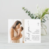 モダン写エレガント真バプテスマ サンキューカード (スタンド正面)