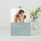 モダン写エレガント真バプテスマ サンキューカード (スタンド正面)