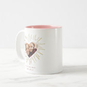 モダン写カスタム真金ゴールドハート母の日 ツートーンマグカップ (正面左)