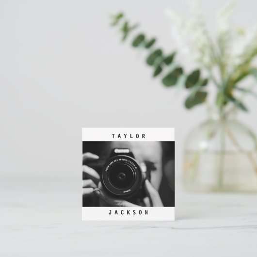 モダン写ミニマル真の名刺 スクエア名刺 (スタンド正面)