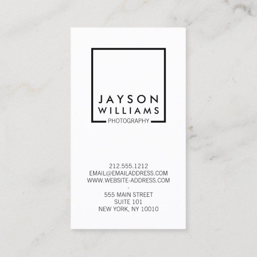 モダン写ミニマル真スクエアロゴII 名刺 (裏面)