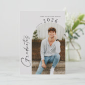 モダン写ミニマル真ツイン卒業生2名パーティー 招待状 (スタンド正面)