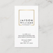 モダン写ミニマル真金ゴールドスクエアロゴI 名刺 (裏面)