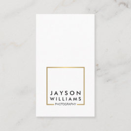 モダン写ミニマル真金ゴールドスクエアロゴI 名刺