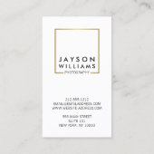 モダン写ミニマル真金ゴールドスクエアロゴII 名刺 (裏面)