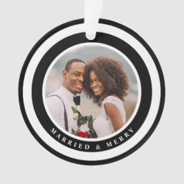 モダン写メリー結婚した真と初めてのクリスマス オーナメント
