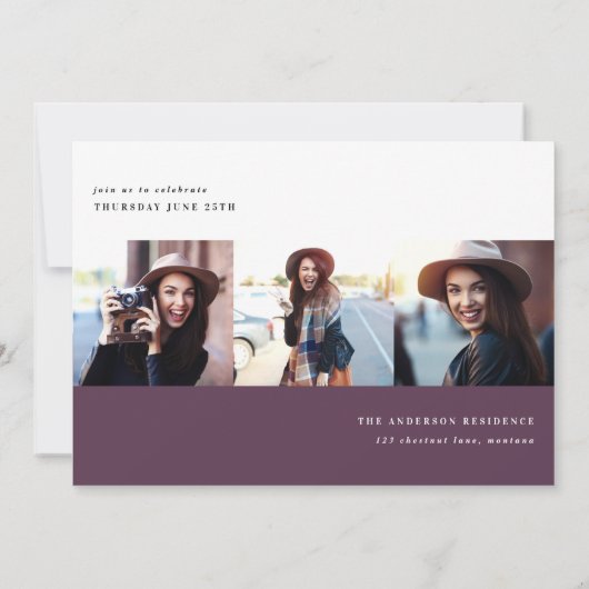 モダン写数々の真招待状 案内状 (裏面)