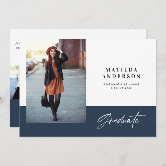 モダン写数々の真招待状 案内状 (正面/裏面)