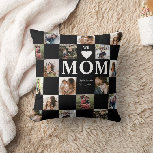 モダン写数々の真・白黒の母 クッション (ブランケット)