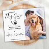 モダン写真おもしろいPET結婚の犬婚約 案内ポストカード