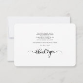 モダン写真のスクリプ結婚ト サンキューカード (裏面)