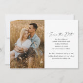 モダン写真のスクリプ結婚ト セーブザデート (裏面)