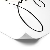 モダン写真の結婚ようこそ記号 ポスター (角)