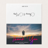 モダン写真の結婚フォルダーカード (外部フラット)