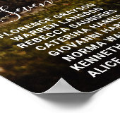 モダン写真の結婚座席表 ポスター (角)