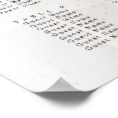 モダン写真の結婚座席表 ポスター (角)