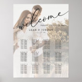 モダン写真の結婚座席表 ポスター (正面)