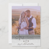 モダン写真エレガントカレン素朴ダラベンダー セーブザデート (裏面)