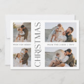 モダン写真エレガントコラージュのクリスマスカード シーズンカード (正面)