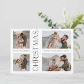 モダン写真エレガントコラージュのクリスマスカード シーズンカード (スタンド正面)
