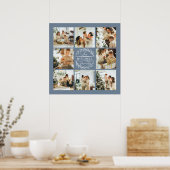 モダン写真エレガントコラージュほこりっぽい青い形容画像 ポスター (キッチン)