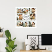 モダン写真エレガントコラージュ白黒 ポスター (ホームオフィス)