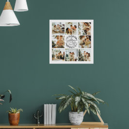 モダン写真エレガントコラージュ白黒 ポスター