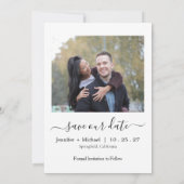 モダン写真エレガントコラージュ–2 – 日付の保存 セーブザデート (裏面)