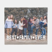 モダン写真エレガント家族 フリースブランケット (正面(横))