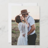 モダン写真オーバーレイ結婚タイポグラフィ 招待状 (裏面)