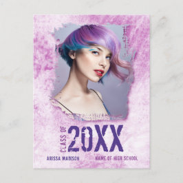 モダン写真カッコいいグランジピンクグラード発表 ポストカード