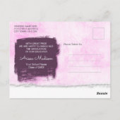 モダン写真カッコいいグランジピンクグラード発表 ポストカード (裏面)