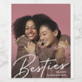 モダン写真ギフト ワインラベル (シングルラベル)