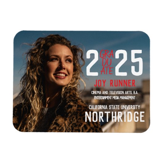 **モダン写真クラス　卒業** マグネット (横)