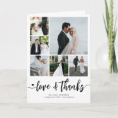 モダン写真コラージュの愛と感謝してい結婚7 サンキューカード (正面)