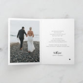 モダン写真コラージュの愛と感謝してい結婚7 サンキューカード (内部)