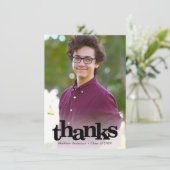 モダン写真シンプルタイポグラフィ サンキューカード (スタンド正面)